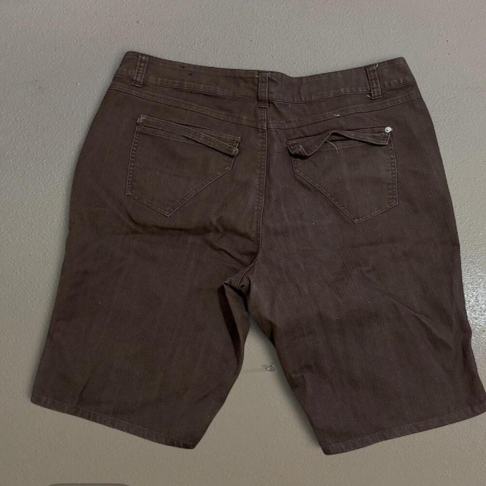 Vintage Y2K High Waisted Venezia Brown Jean Shorts Jorts Size 18